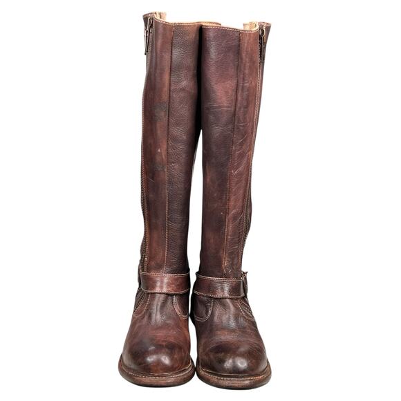 Bed Stu Women’s Tango Brown Distressed Size Zip Riding Boot Size US 7.5 - Picture 7 of 12
